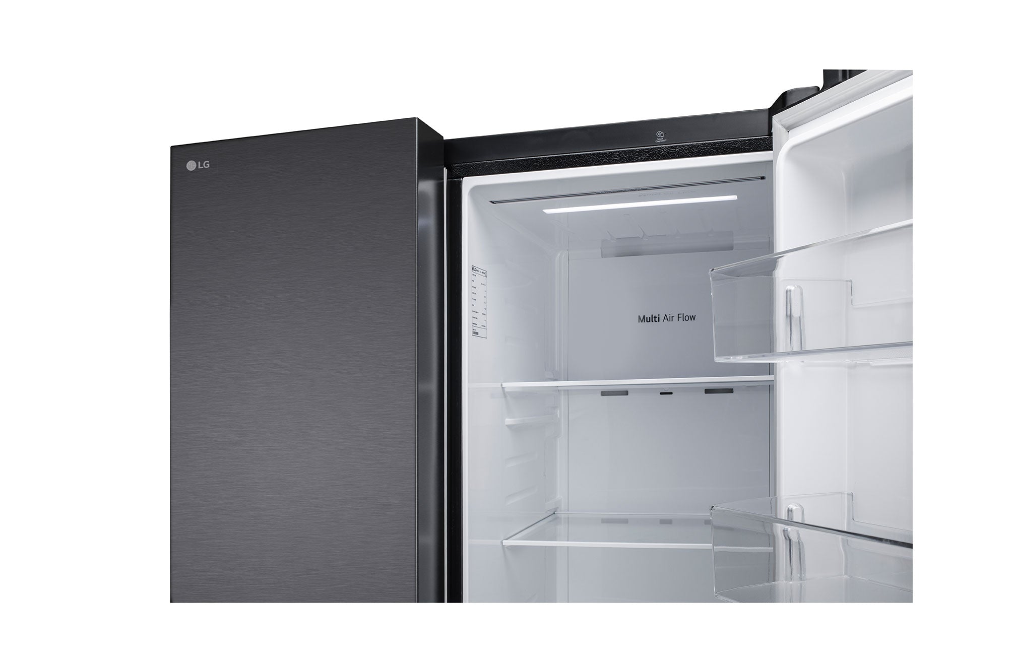 LG 650L Smart Side-by-Side Refrigerator, Convertible, Matte Black, 3 Star