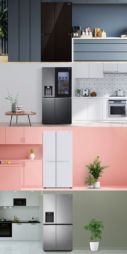 LG 650L Smart Side-by-Side Refrigerator with Wi-Fi, DoorCooling+, Linen Brown