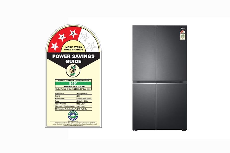 LG 650L Smart Inverter Side-by-Side Refrigerator with Wi-Fi, DoorCooling+™