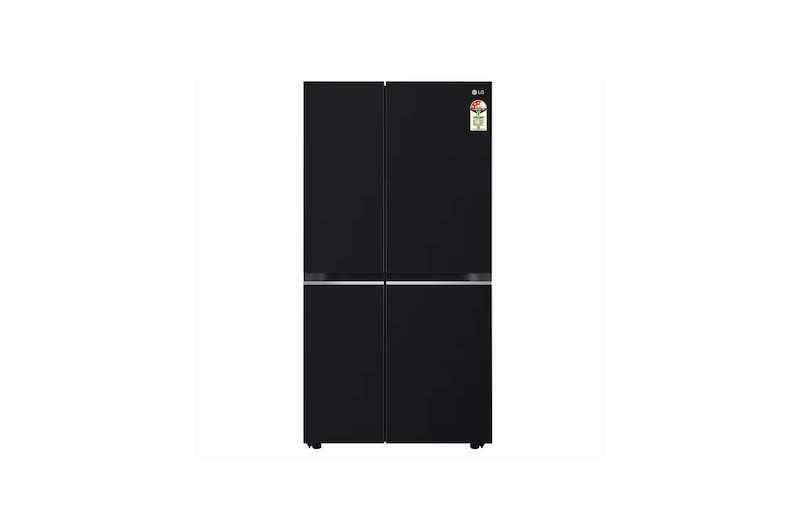LG 650L Smart Convertible Side-by-Side Refrigerator with Inverter Compressor, Western Black