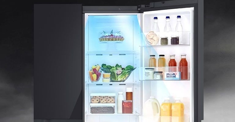 LG 650L Wi-Fi Convertible Side-by-Side Refrigerator with DoorCooling+™, Black Mirror Finish