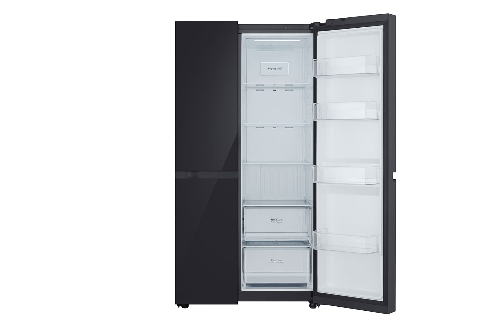 LG 650L Wi-Fi Convertible Side-by-Side Refrigerator with DoorCooling+™, Black Mirror Finish