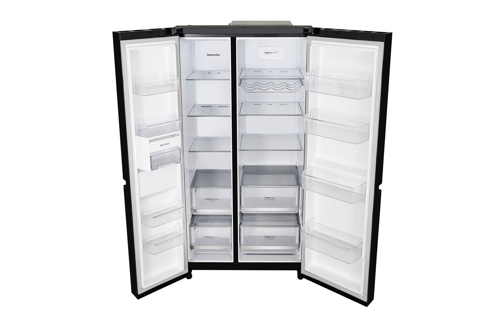 LG 650L Smart Side-by-Side Refrigerator with Wi-Fi, DoorCooling+, Linen Brown