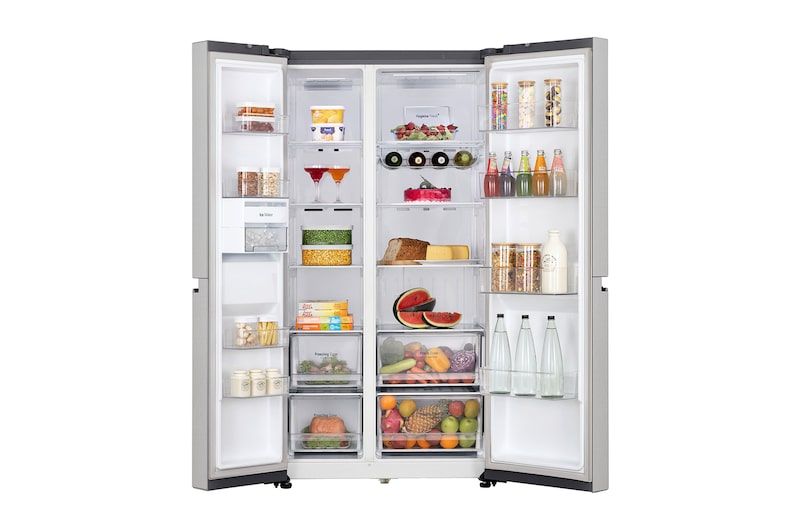 LG 650L Smart Inverter Side-by-Side Refrigerator: Wi-Fi, DoorCooling+, Urban Steel Finish