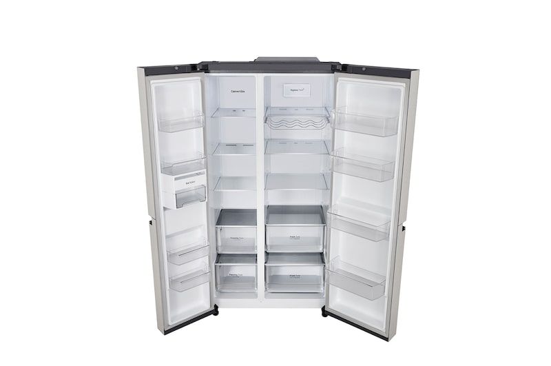 LG 650L Smart Inverter Side-by-Side Refrigerator: Wi-Fi, DoorCooling+, Urban Steel Finish