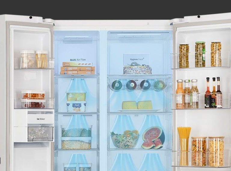 LG 650L Convertible Side-by-Side Refrigerator with Smart Inverter, Dazzle Steel