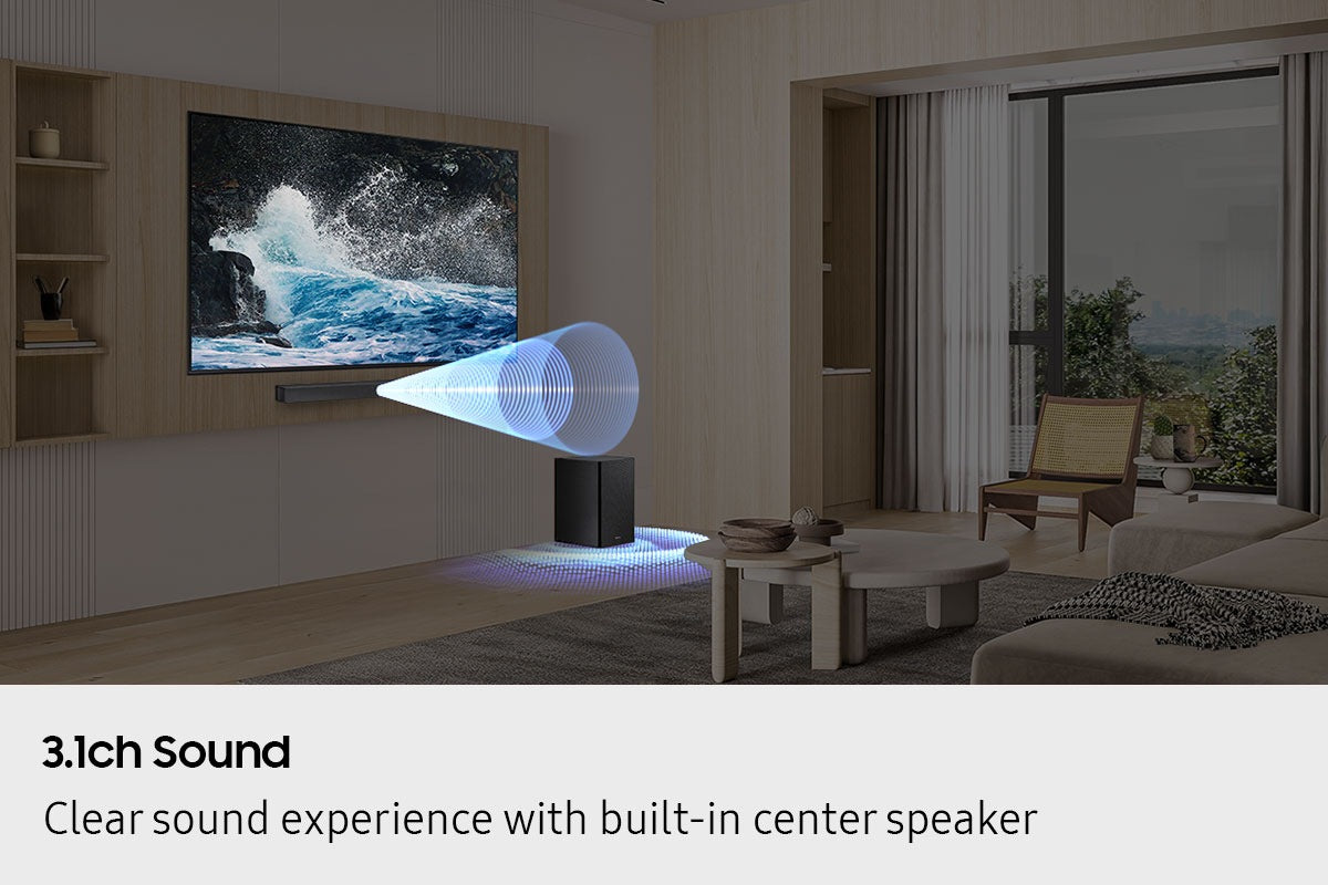 Samsung B-Series 370W 3.1ch Soundbar with Q-Symphony, Dolby Audio, Wireless Subwoofer