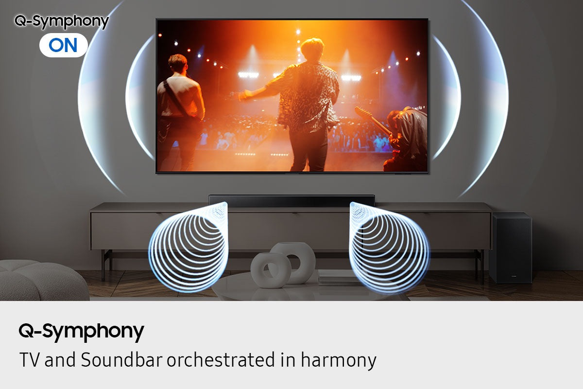 Samsung B-Series 370W 3.1ch Soundbar with Q-Symphony, Dolby Audio, Wireless Subwoofer