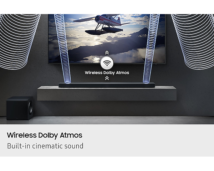 Samsung B750F B-Series 5.1ch Dolby Wireless Soundbar with Q-Symphony Bass Boost