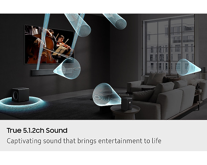 Samsung B750F B-Series 5.1ch Dolby Wireless Soundbar with Q-Symphony Bass Boost