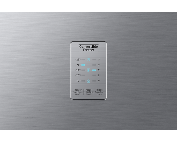 Samsung 256L Convertible Double Door Refrigerator: Digital Inverter, Titanium Gray