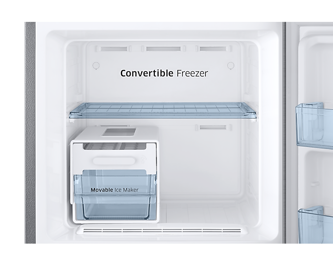 Samsung 256L Convertible Double Door Refrigerator: Digital Inverter, Titanium Gray