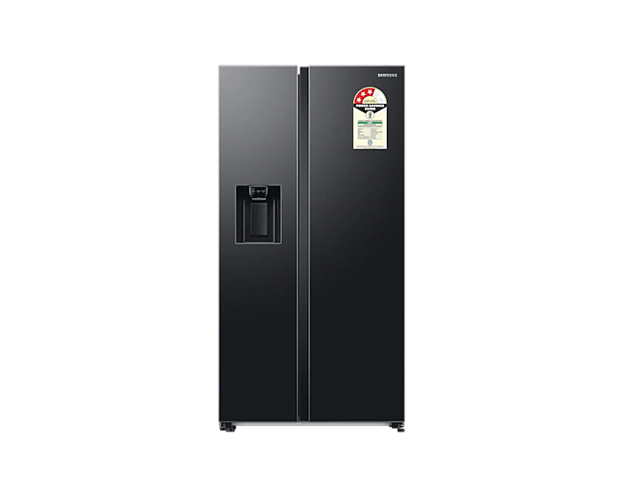 Samsung 633L Side-by-Side Refrigerator with Smart Conversion, Twin Cooling, Black Matt