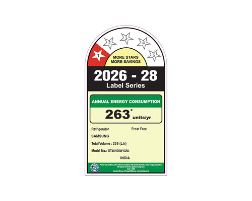 Samsung RT40H28W1QNL - Energy Rating Label