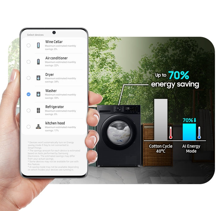 Samsung 12kg AI EcoBubble Front Load Washing Machine with SmartThings, Hygiene Steam