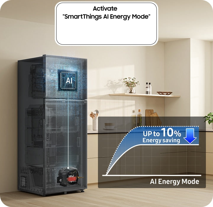Samsung 330L Bespoke AI Double Door Refrigerator with Convertible 5-in-1 Modes