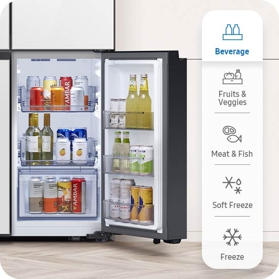 Samsung 650L BESPOKE 4-Door Convertible French Door Refrigerator with AI Energy Mode