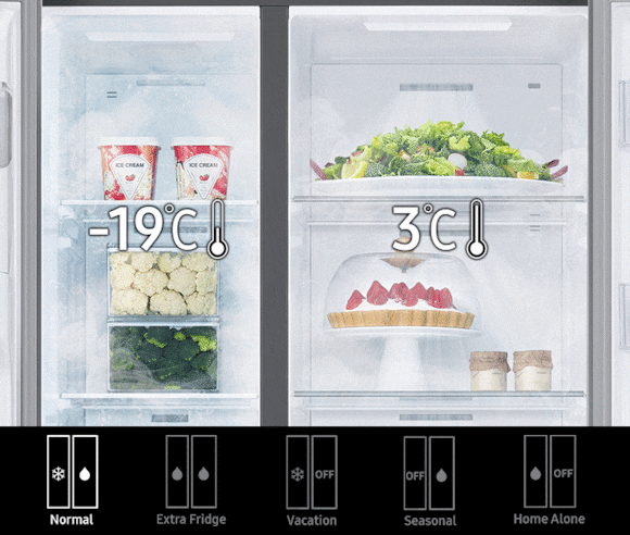 Samsung 615L Convertible 5-in-1 Family Hub Side-by-Side Refrigerator, Black DOI
