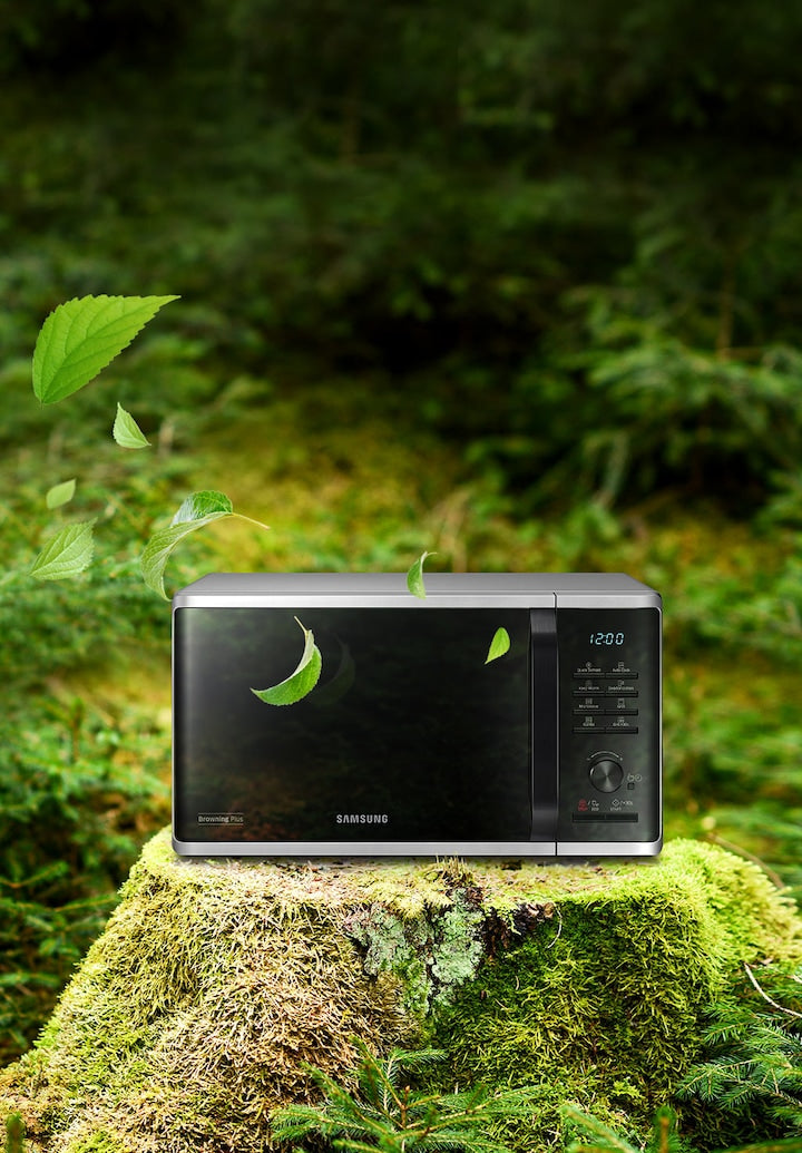 Samsung 23L Grill Microwave Oven: Browning Plus, Ceramic Inside, Quick Defrost