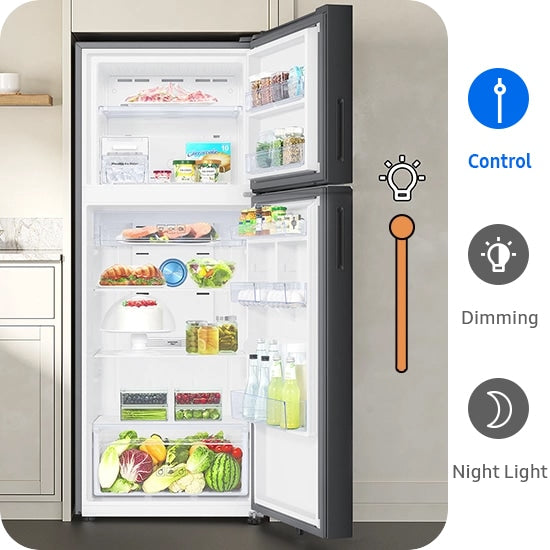 Samsung 419L Bespoke AI Double Door Refrigerator - Convertible, Twin Cooling, SmartThings