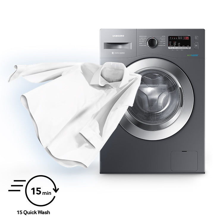 Samsung 7.0 kg Front Load Washing Machine: EcoBubble, DIT Motor, Hygiene Steam