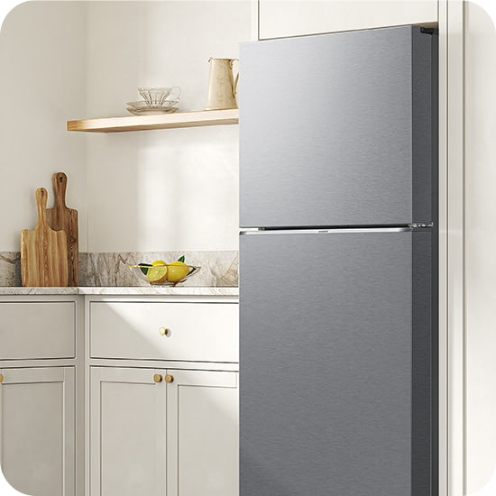 Samsung 350L Bespoke AI Double Door Refrigerator - Luxe Black, Smart Cooling