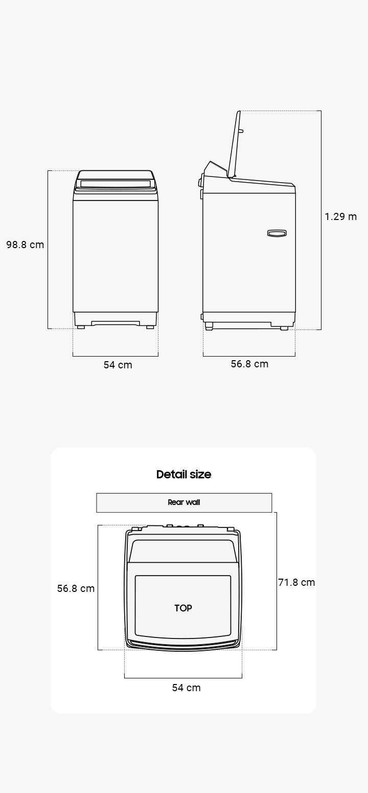 Samsung 8.0 kg Top Load Washer with AI Wash, Ecobubble, AI Energy Mode