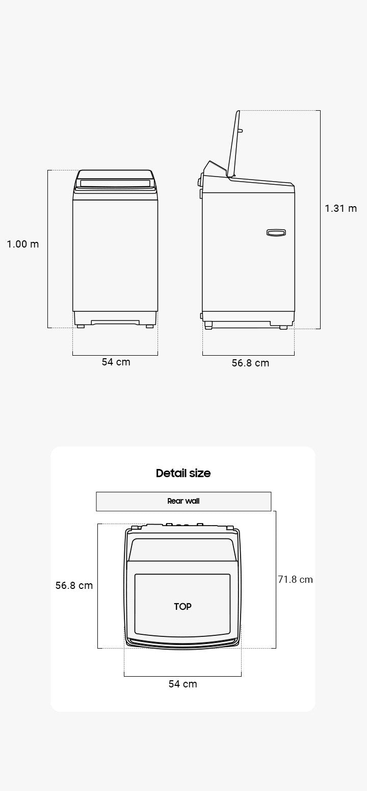 Samsung 10kg Top Load Washing Machine with AI Wash, Ecobubble, AI Energy Mode