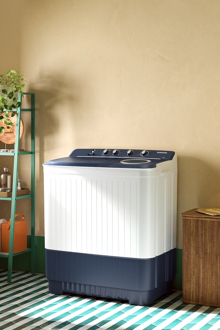 Samsung 9.0 kg Semi-Automatic Hexa Storm Pulsator Washing Machine, 5-Star Energy