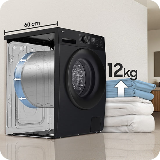 Samsung 12kg Front Load Washing Machine with AI EcoBubble & SmartThings