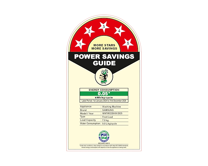 Samsung 7.0 kg Front Load Washing Machine: EcoBubble, DIT Motor, Hygiene Steam