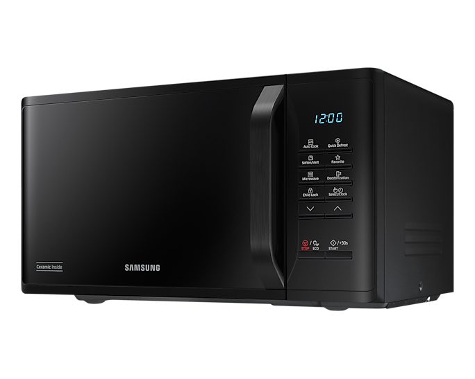 Samsung 23L Solo Microwave Oven: Quick Defrost, Ceramic Interior, Eco-Smart