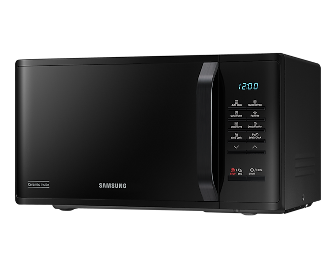 Samsung 23L Solo Microwave Oven: Quick Defrost, Ceramic Interior, Eco-Smart