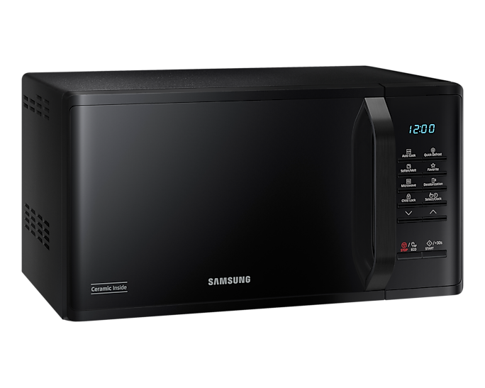 Samsung 23L Solo Microwave Oven: Quick Defrost, Ceramic Interior, Eco-Smart