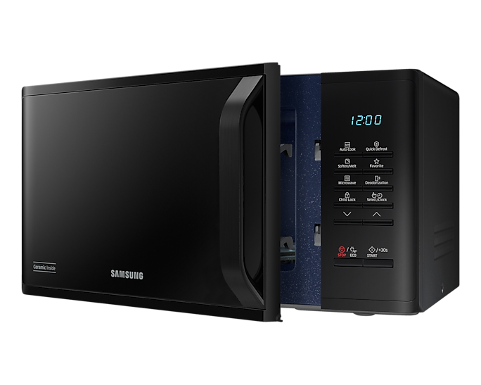Samsung 23L Solo Microwave Oven: Quick Defrost, Ceramic Interior, Eco-Smart