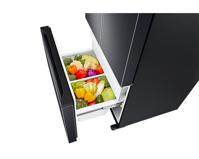 Samsung 550L Twin Cooling Plus French Door Refrigerator with Digital Inverter, Black