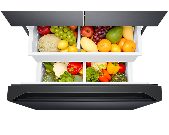 Samsung 550L Twin Cooling Plus French Door Refrigerator with Digital Inverter, Black