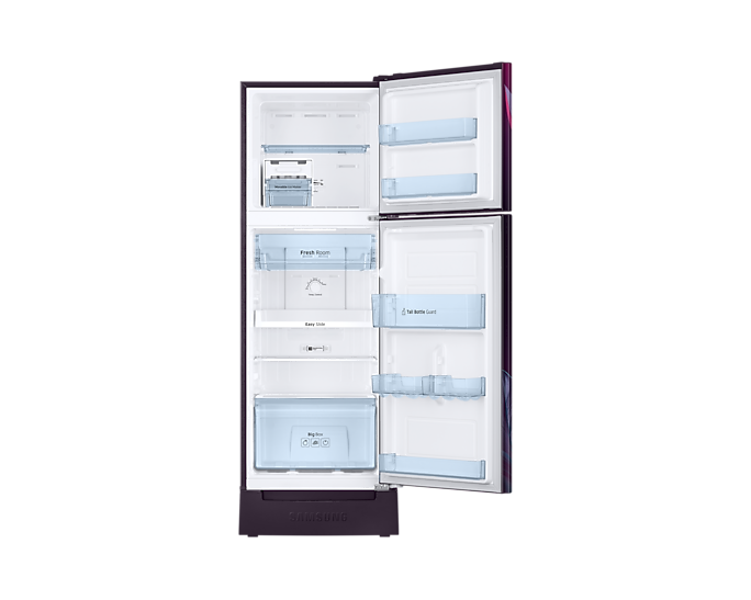Samsung 236L Digital Inverter Double Door Refrigerator Base Stand Drawer Paradise Bloom Purple