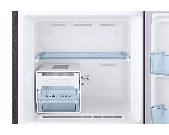 Samsung 236L Digital Inverter Double Door Refrigerator Base Stand Drawer Paradise Bloom Purple