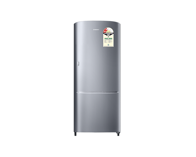 Samsung 183L Digital Inverter Single Door Refrigerator: Stabiliser-Free, Grande Design, Silver