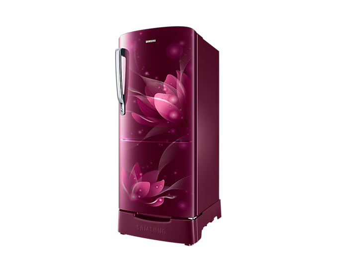 Samsung 183L Red Single Door Refrigerator - Digital Inverter, Grande Design Fridge