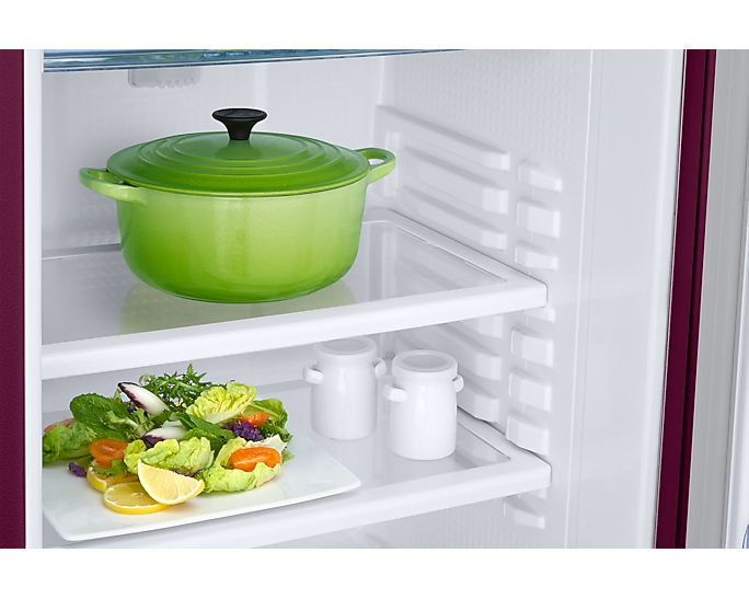 Samsung 183L Red Single Door Refrigerator - Digital Inverter, Grande Design Fridge