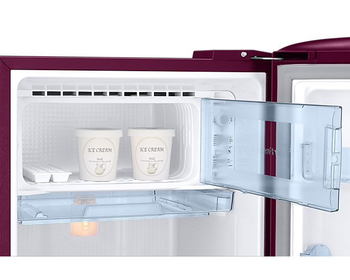 Samsung 183L Red Single Door Refrigerator - Digital Inverter, Grande Design Fridge