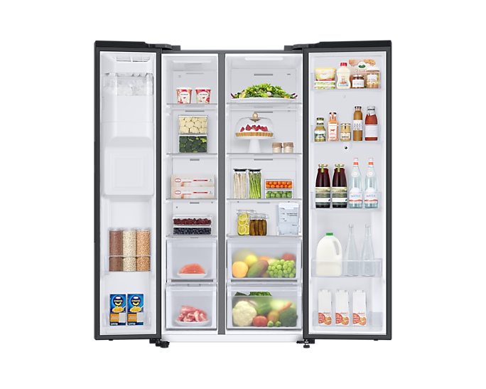 Samsung 615L Convertible 5-in-1 Family Hub Side-by-Side Refrigerator, Black DOI
