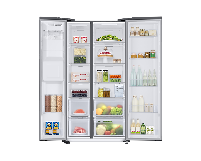 Samsung 633L Convertible 5-in-1 Side-by-Side Refrigerator with Digital Inverter, Silver