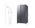 Samsung 653L 2 Star Side-by-Side Refrigerator with Twin Cooling Plus Smart Conversion Refined Inox (RS76CG80X0S9HL)