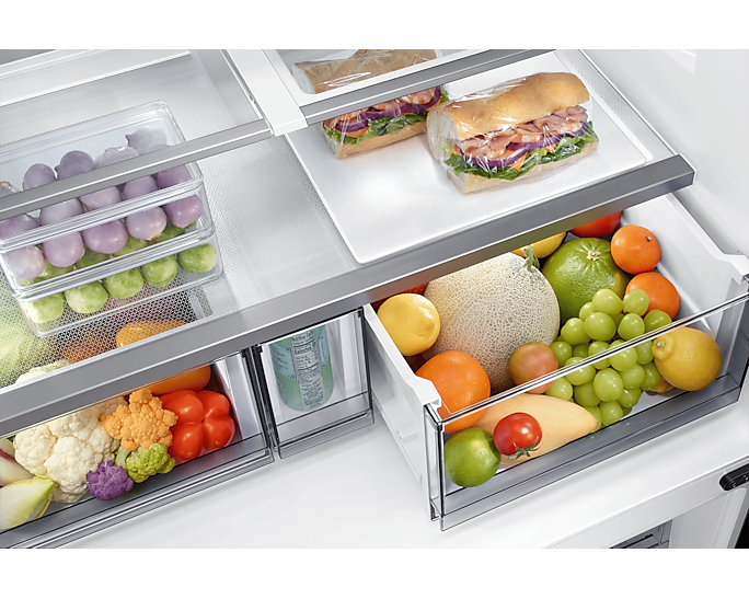 Samsung 650L 4-Door French Door Refrigerator with Flex Zone & AI Energy Mode