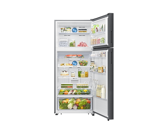Samsung 530L Double Door Refrigerator: SmartThings AI Energy, Twin Cooling, Black Matt Finish