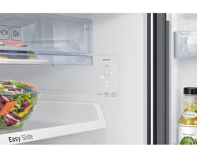 Samsung 530L Double Door Refrigerator: SmartThings AI Energy, Twin Cooling, Black Matt Finish
