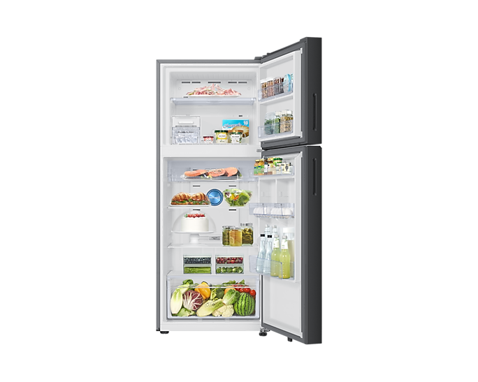 Samsung 396L Bespoke AI Convertible Double Door Refrigerator, Clean Black